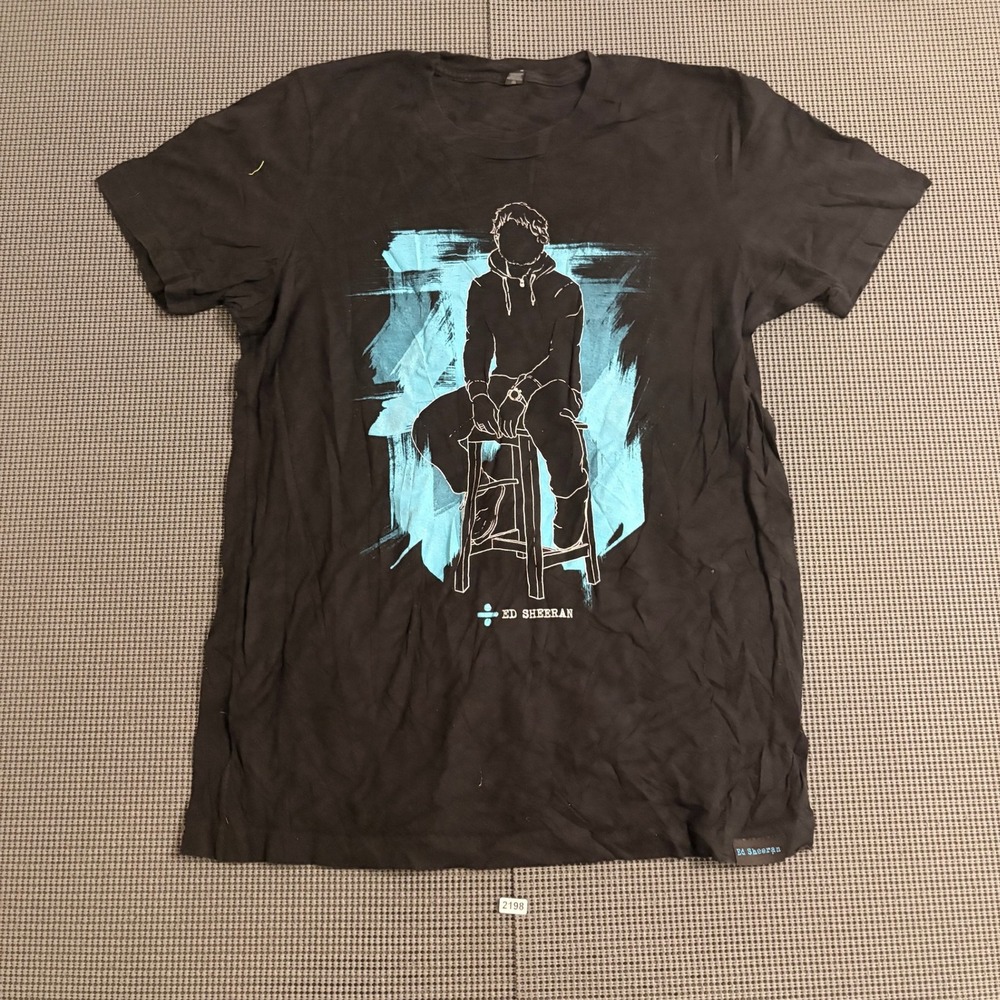 Ed Sheeran Divide Tour 2017 Concert T-Shirt Black Graphic Tee Small E3600